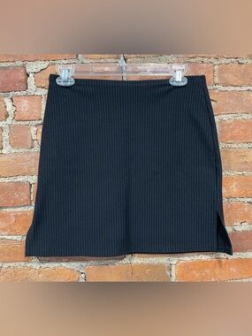 Y2K Vintage Express Black Pinstripe Mini Skirt | Size Small